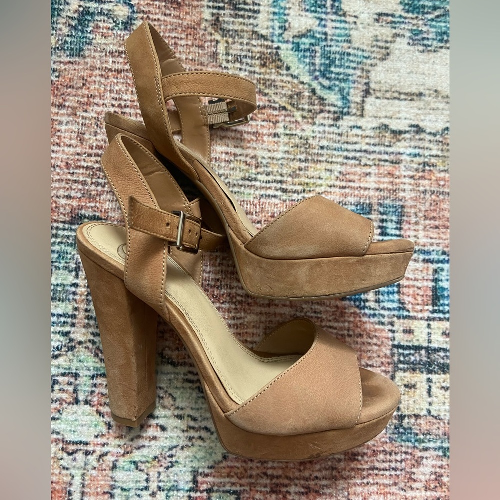 Tan Platform Heels